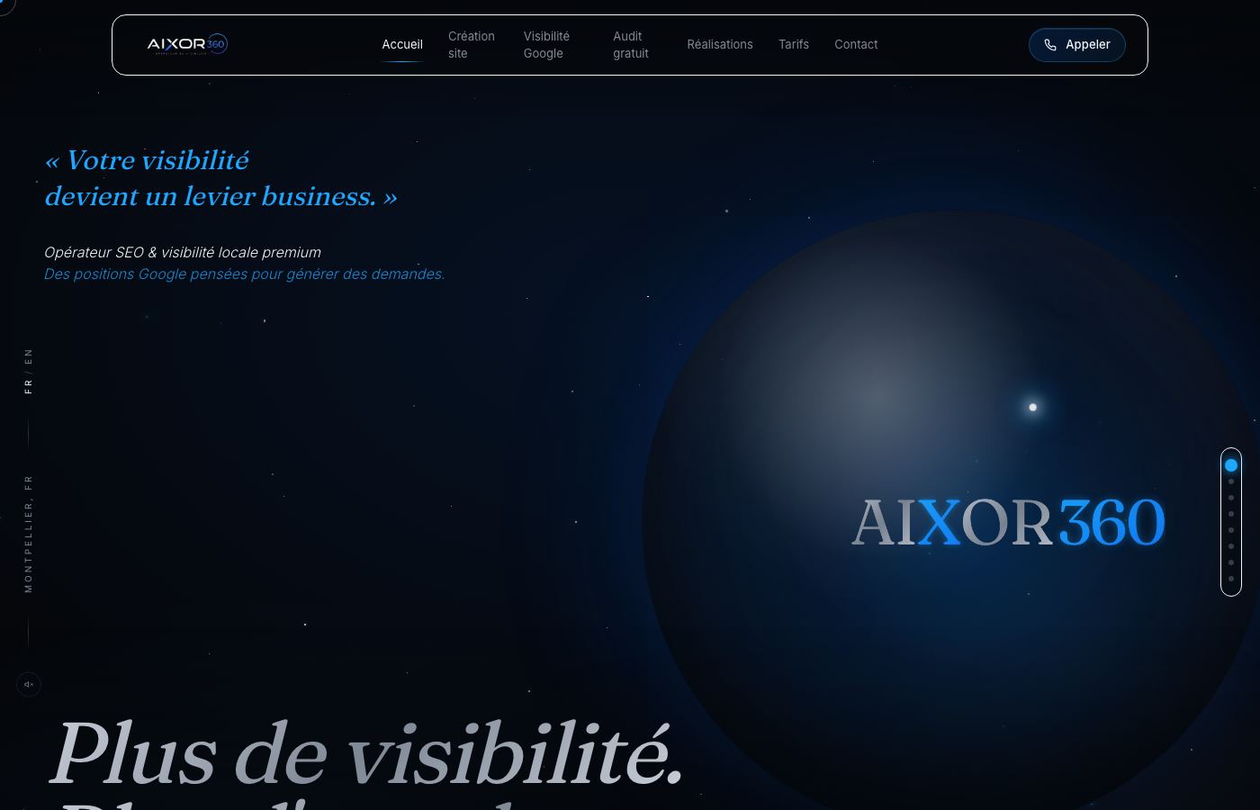 Aperçu du site aixor360.fr
