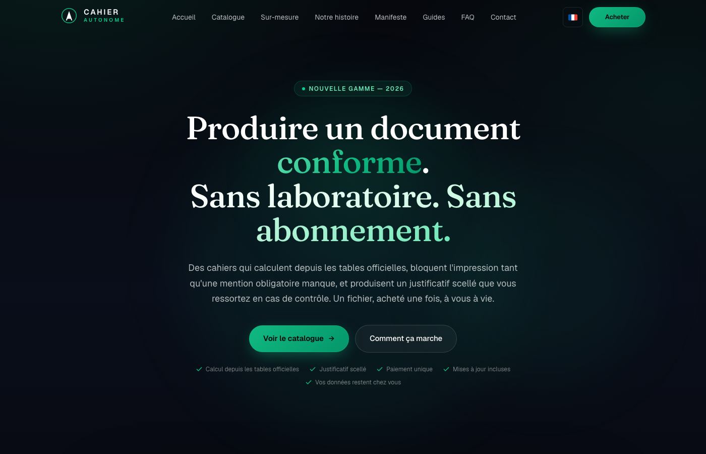 Aperçu du site cahierautonome.fr