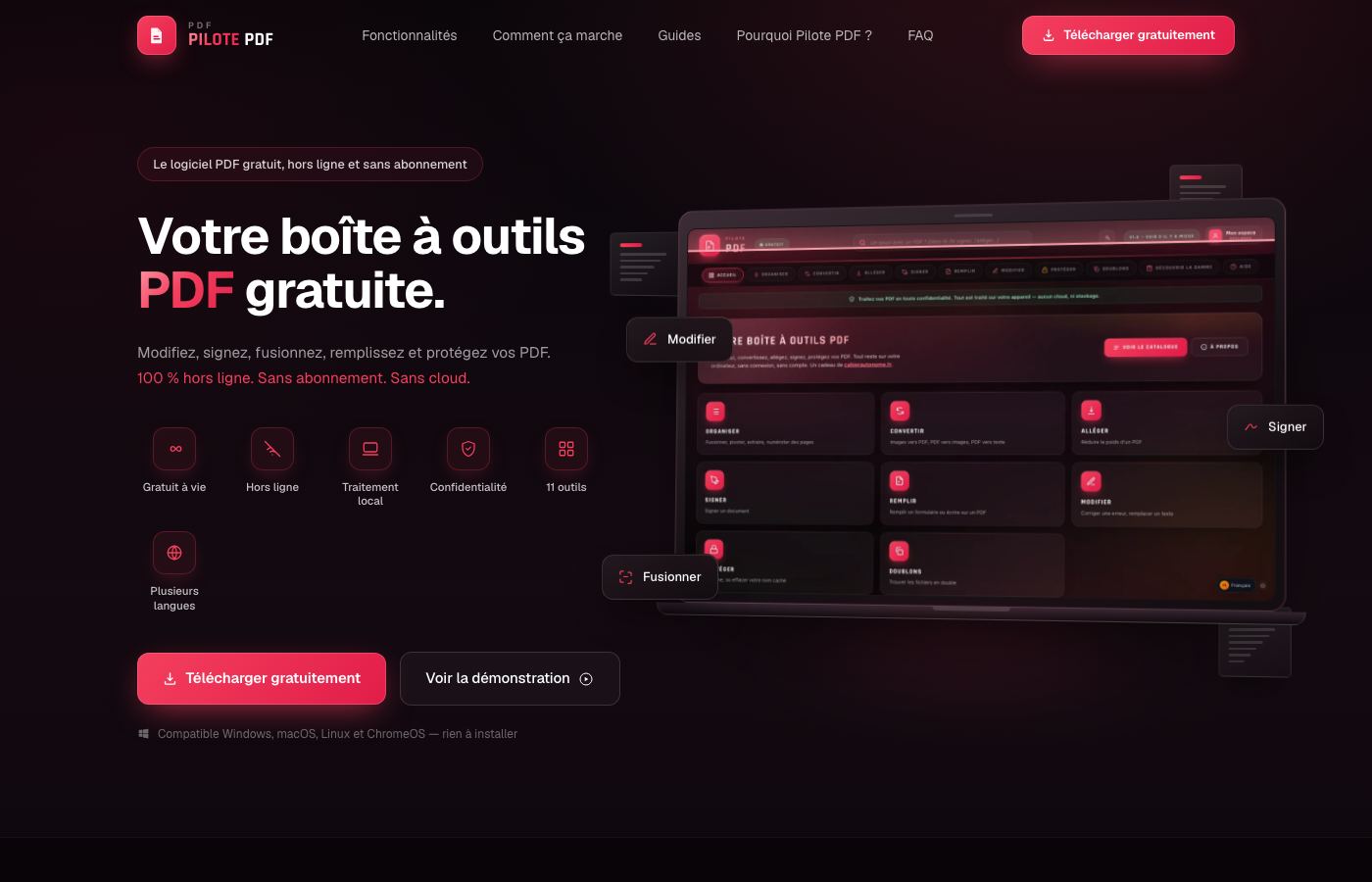Aperçu du site pilotepdf.com